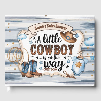 Livre D'or Un petit cowboy est sur le Baby shower Way