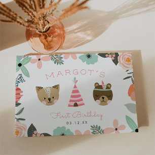 Livre D'or Un sauvage   Boho Camping Thème Première fête d'an