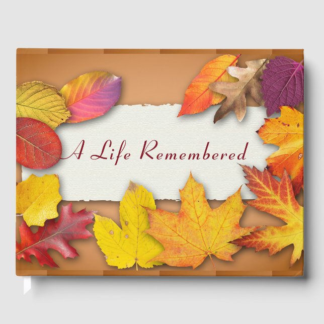 Livre D'or Un souvenir de vie : Funeral Guest Book (Recto)