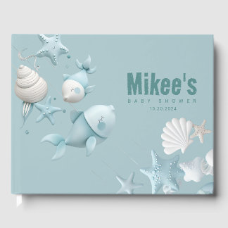 Livre D'or Under the Sea Baby shower Guestbook