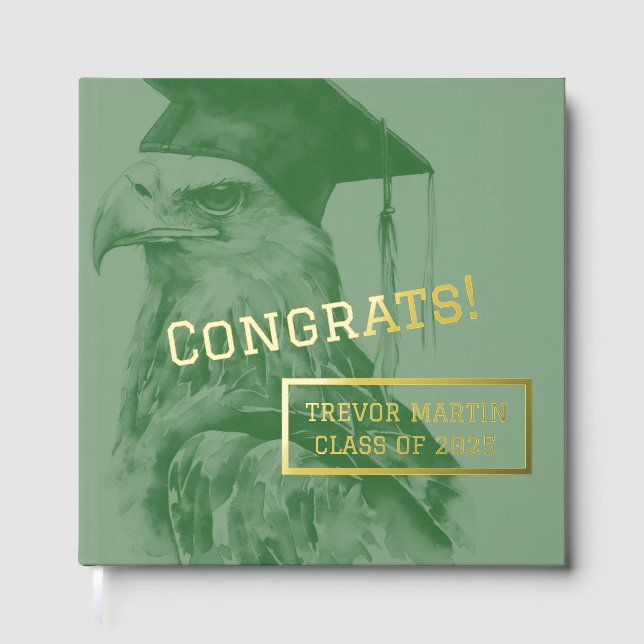 Livre D'or Unique Foil Graduation Party Guest Book (Recto)