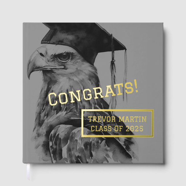 Livre D'or Unique Foil Graduation Party Guest Book (Recto)