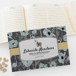 Livre D'or Vacances Location Aquarelle Floral Motif