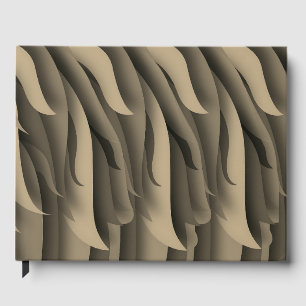 Livre D'or Vague d'art moderne marron et beige