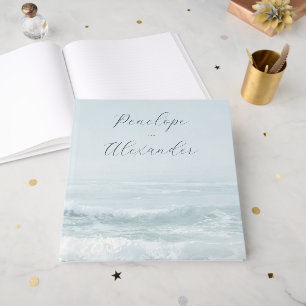 Livre D'or Vagues Océaniques Bleues Paisibles