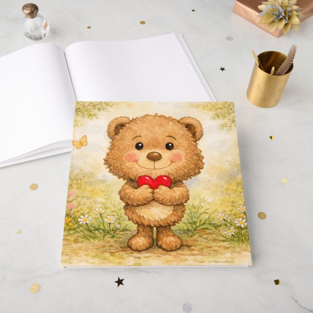 Livre D'or Valentine Bear (Recto ouvert)