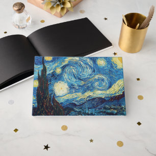 Livre D'or Van Gogh Nuit étoilée Vintage Bleu Chef-d'œuvre