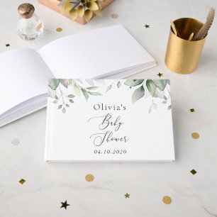 Livre D'or Verdure, Eucalyptus Feuilles, Boho, Baby shower