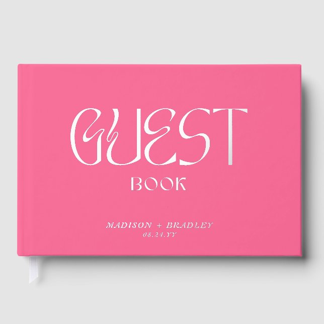 Livre D'or Véritable Foil Élégant rose Calligraphie Mariage d (Recto)