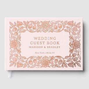 Livre D'or Véritable Foil Vintage Floral Mariage