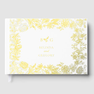 Livre D'or Véritable huile d'or Élégant Mariage floral