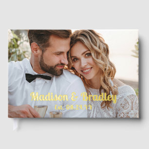 Livre D'or Véritable Mariage Photo Noms Personnalisés