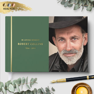 Livre D'or Vert foncé et vrai huile, dans la mémoire amoureus