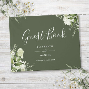 Livre D'or Vert olive Mariage Floral