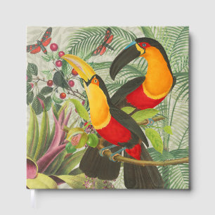 Livre D'or Vibrant Tropical Toucan Birds Art Exotic Jungle