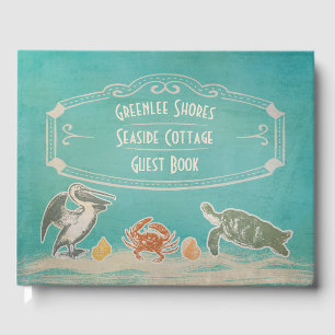 Livre D'or Vintage Beach Sea Life Location de vacances Bienve