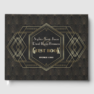 Livre D'or Vintage Gold Great Gatsby Détails du Mariage