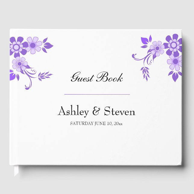 Livre D'or Violet floral (Recto)