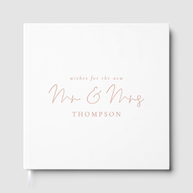 Livre D'or Voeux minimalistes pour M. et Mme Mariage (Recto)
