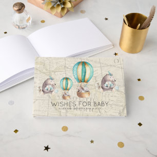 Livre D'or Voeux pour bébé   Baby shower à ballon à air chaud