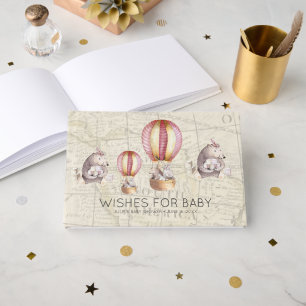 Livre D'or Voeux pour bébé   Baby shower à ballon à air chaud