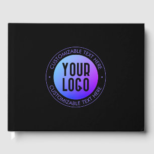 Livre D'or Votre logo & moderne bleu & violet Ombre dégradant