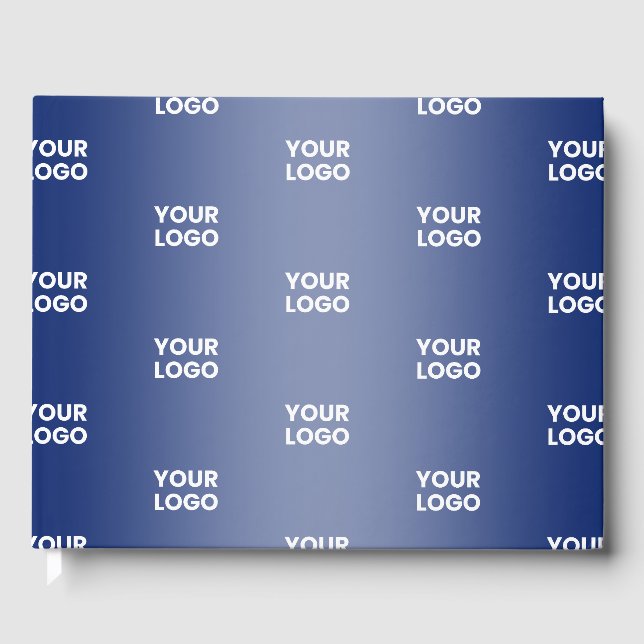 Livre D'or Votre logo Simple Répétition Logo Marine Blue Grad (Recto)