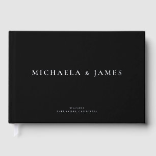 Livre D'or *VRAI FOIL* Moderne minimaliste Mariage de texte p