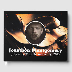 Livre D'or Western Saddle & Cowboy's Prayer Memorial