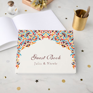 Livre D'or Whimsical Luxury ivoire Floral Style Mariage front