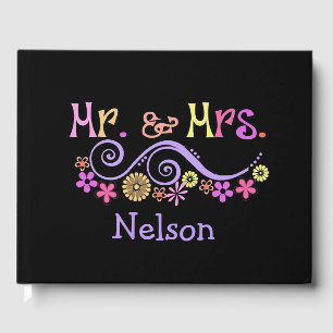 Livre D'or Whimsical Monsieur et Madame Mariage Guest Book
