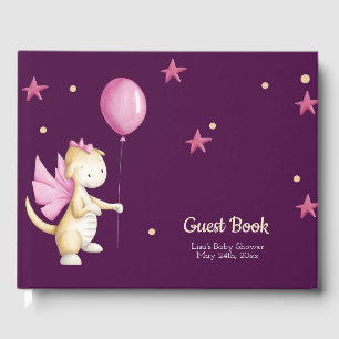 Livre D'or Whimsical rose Baby Dragon Girl Baby shower