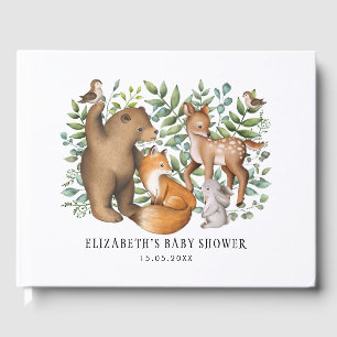 Livre D'or Whimsical Woodland Animaux Forêt Fable Baby