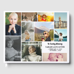 Livre D'or White Clean Photo Collage In Love Memory