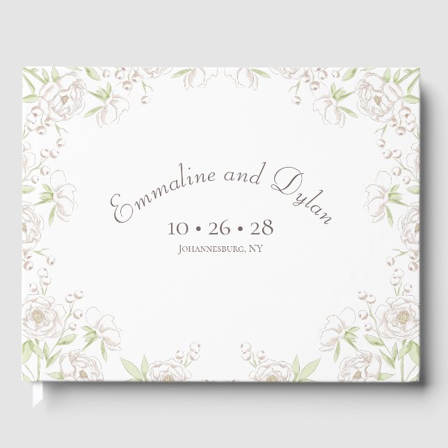 Livre D'or White Rose Classic Wedding (Recto)