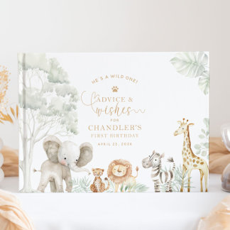 Livre d'or Wild One Jungle Safari