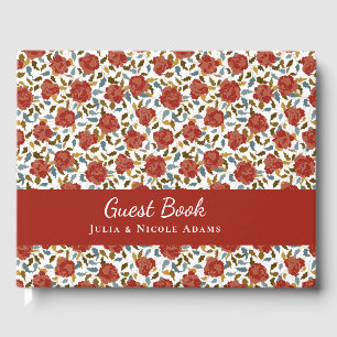 Livre D'or Wild Rose Floral Petals Garden Affair Mariage