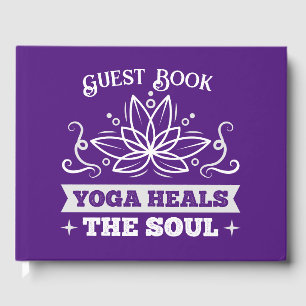 Livre D'or Yoga Guérit La Citation De L'Âme Lotus Fleur Viole
