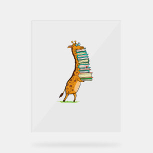 Livre drôle Lecture Giraffe I Love My Library