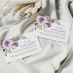 Livre floral Rose pourpre pour la carte de boîtier