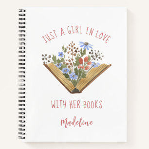 Livre Lover Open Livre Avec Fleurs