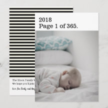 Livre moderne Thème Nouvel An Carte photo vertical