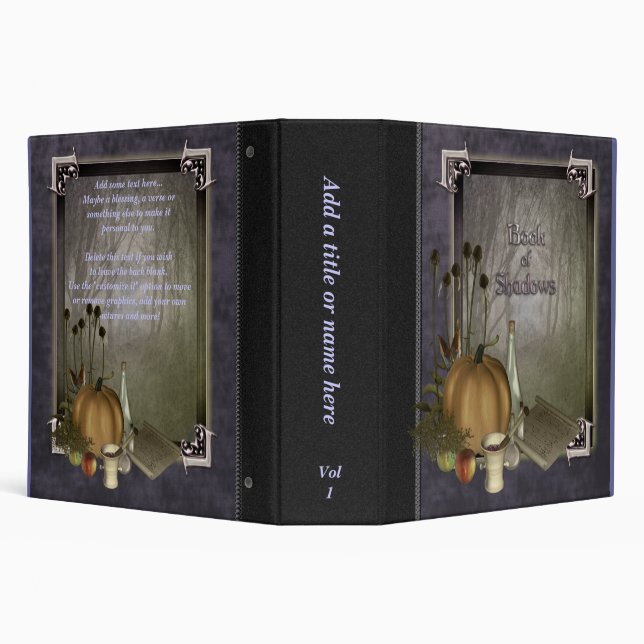 Livre naturel de sorcière des ombres 2" classeur (Arrière-plan)