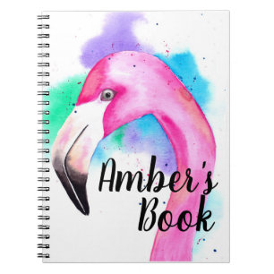 Livre personnalisé avec aquarelle flamante