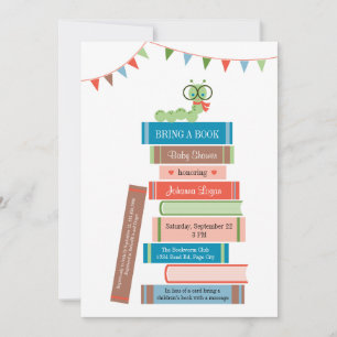 Livre pour invitation de Baby Shower avec texte au