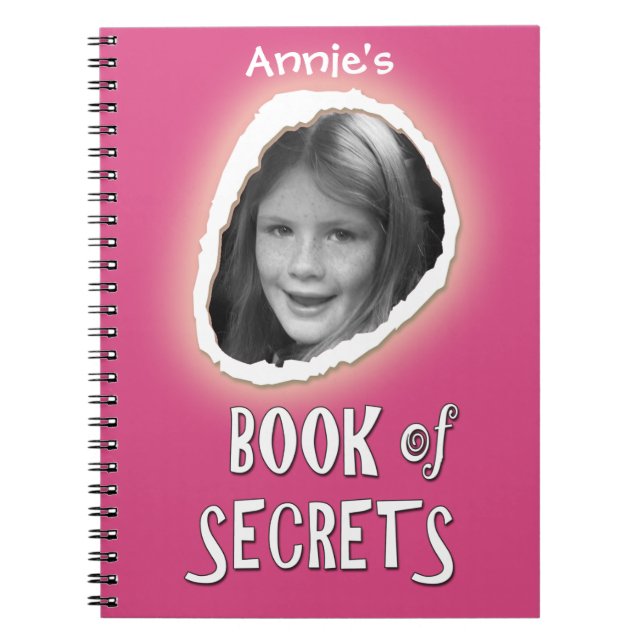 Livre rose des secrets avec photo et nom personnal (Devant)