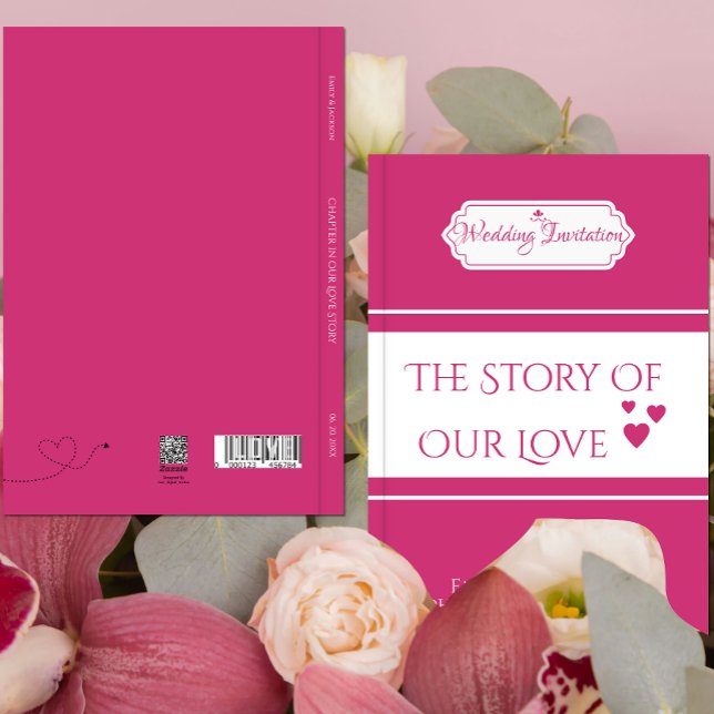 Livre rose personnalisé - Faire-part de mariage à  (Créateur téléchargé)