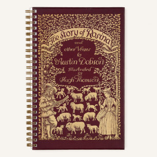 Livre Rouge Victorien personnalisé Journal pointil