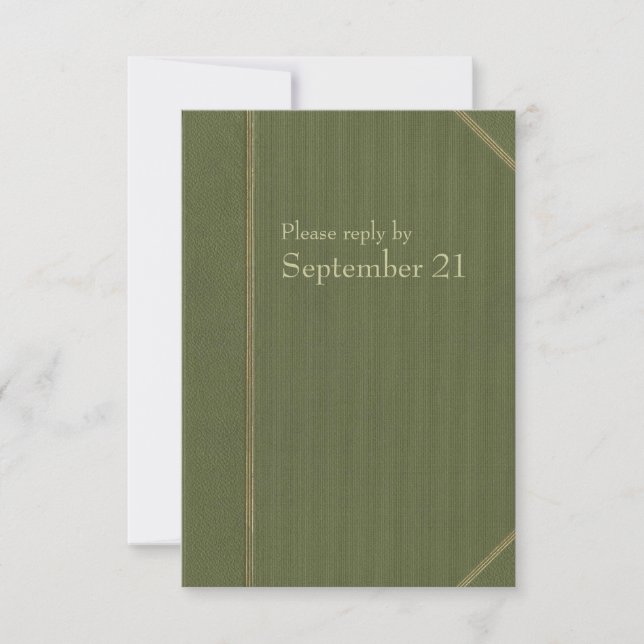 Livre vert vintage rsvp (Devant)