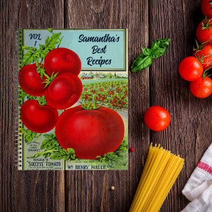 Livre vintage Retro Tomato Personnalisé Cuisinier 
